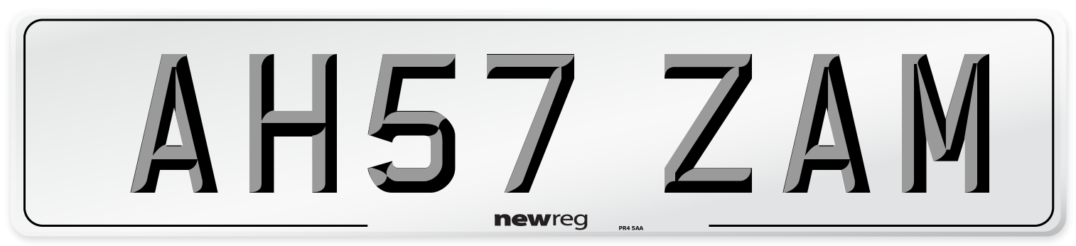 AH57 ZAM Number Plate from New Reg